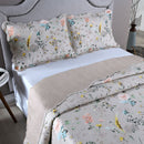 Kit Colcha Cobre Leito Casal 3 Peças 150 Fios Matelado Boutis Estampada Dupla Face Cartagena Areia